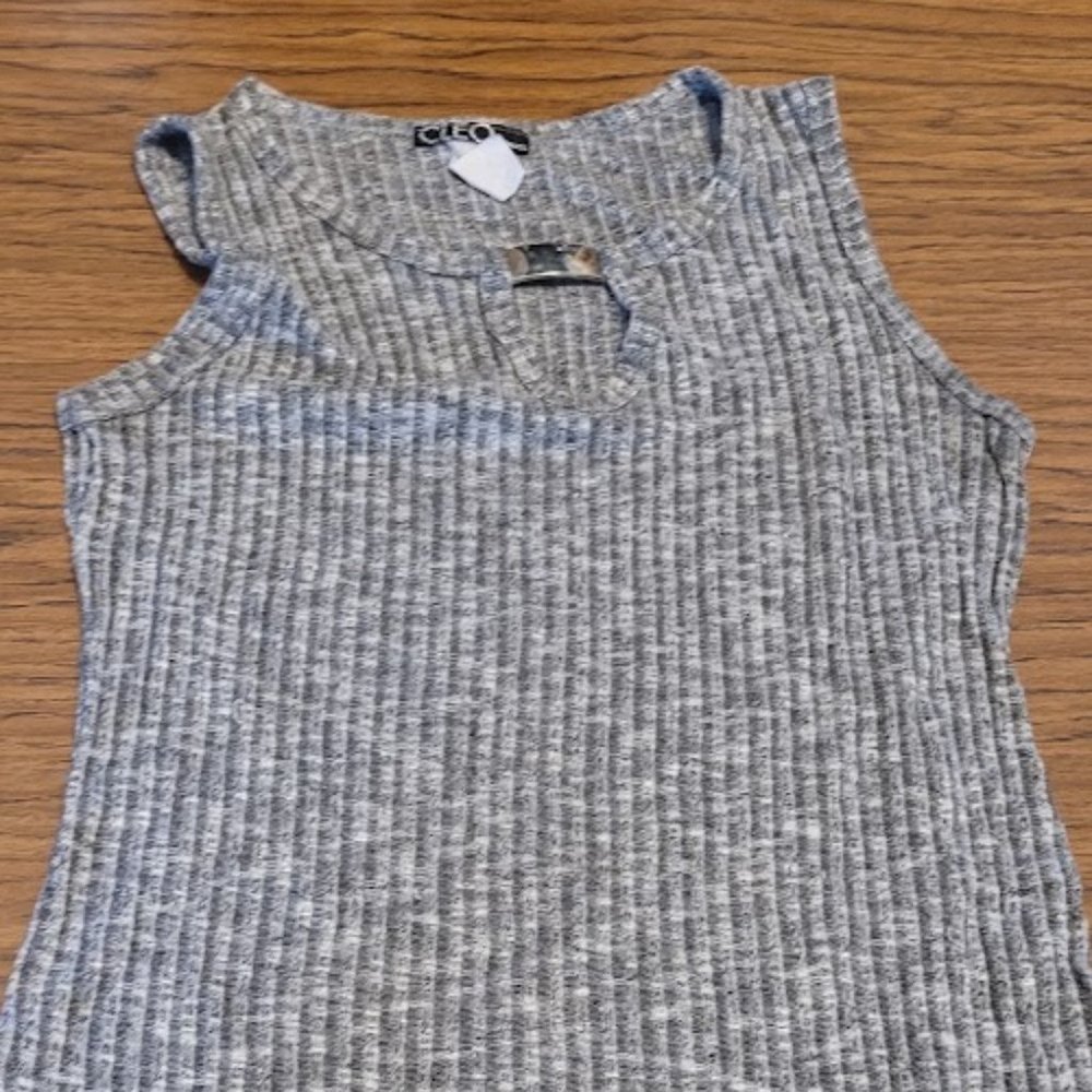 Grey Sleeveless Top